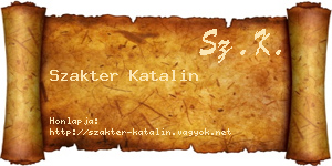 Szakter Katalin névjegykártya