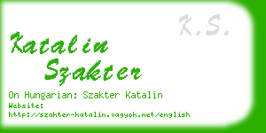 katalin szakter business card